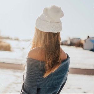 Lauren Conrad LC Cuffed Pom Pom Beanie